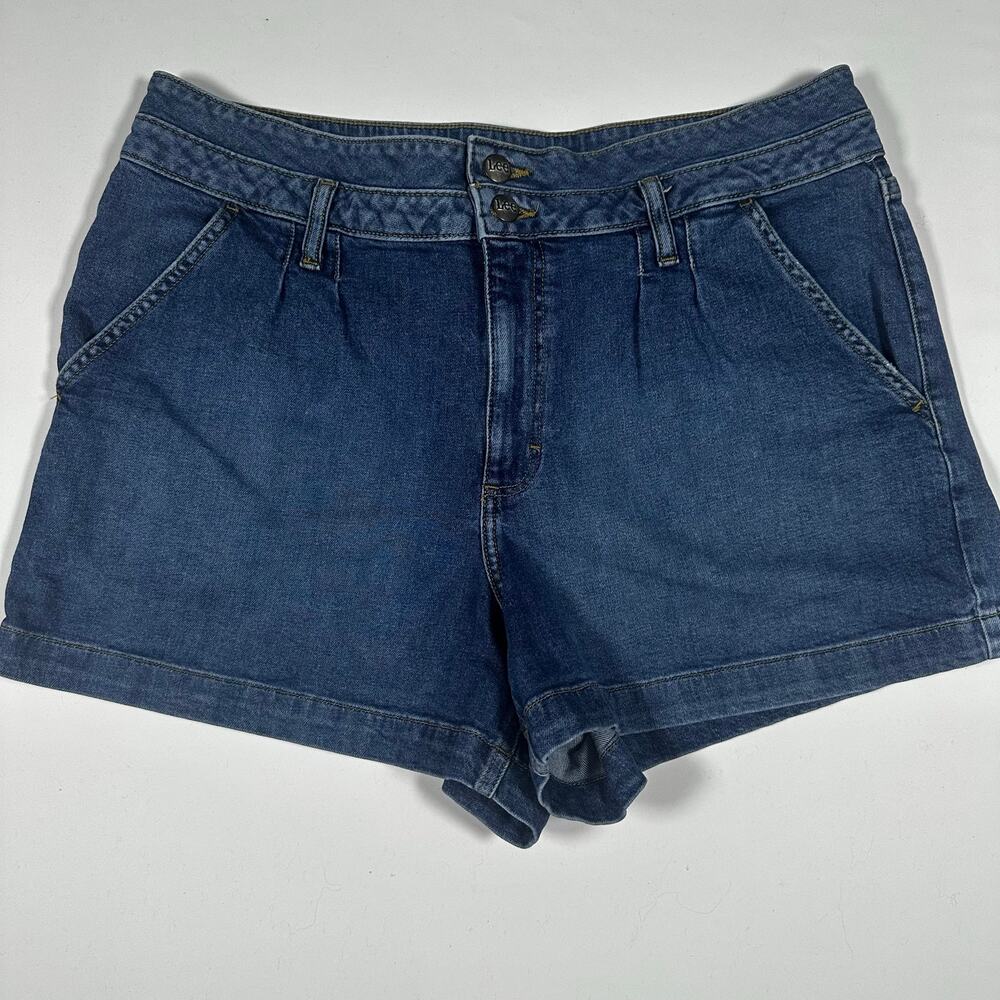 Lee Heritage High Rise Double Waistband Denim Shorts 16 Plus